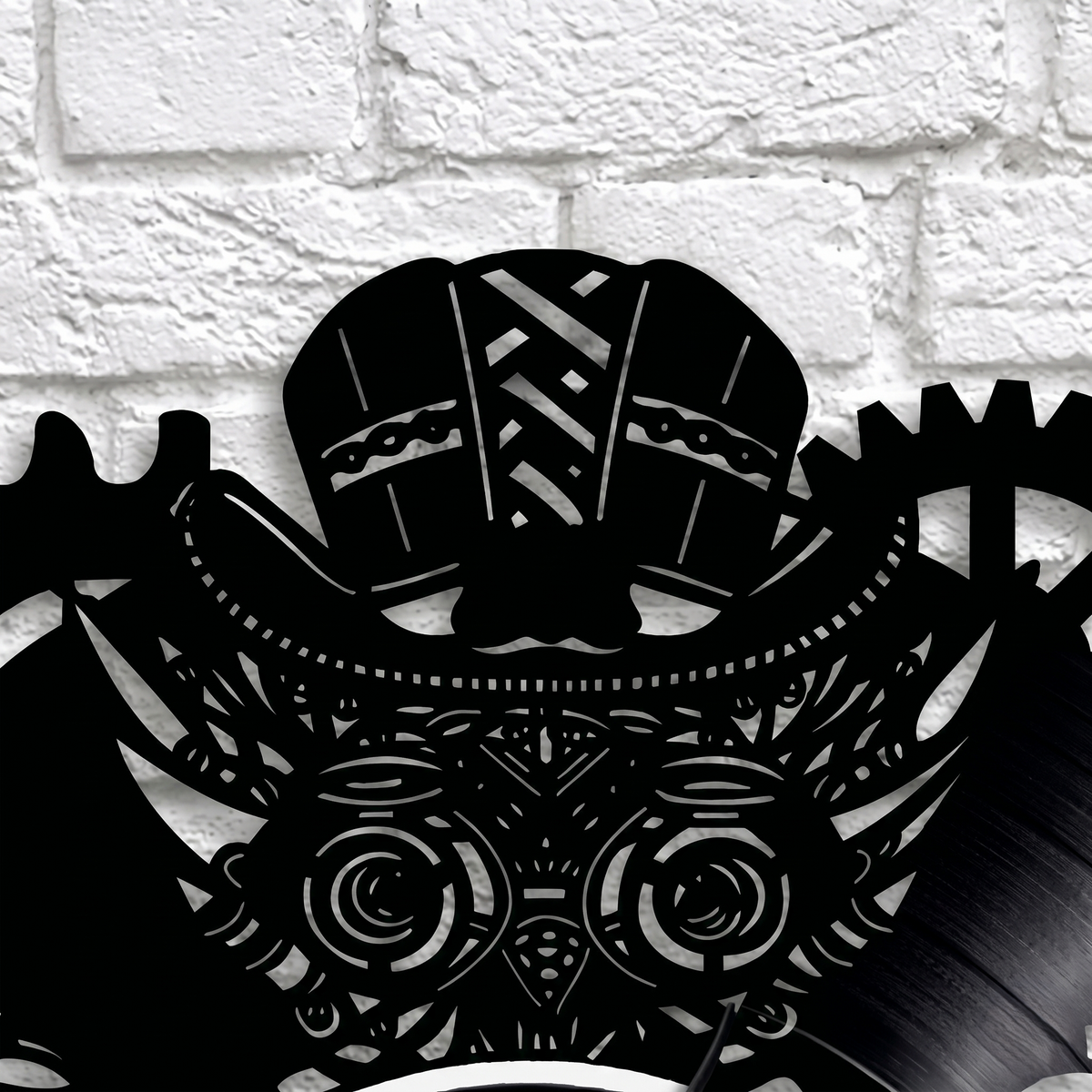 Horloge avec des yeux steampunk