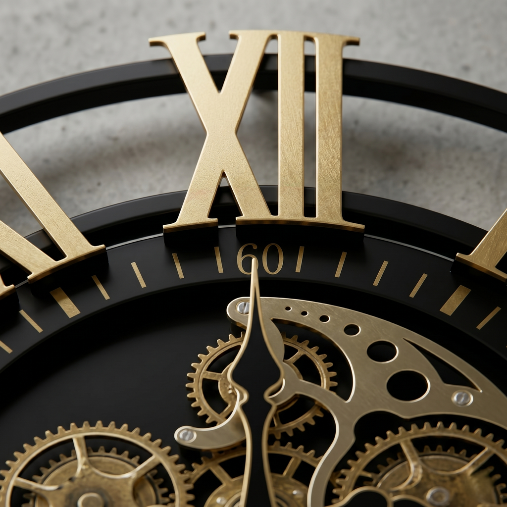 Horloge avec engrenages steampunk