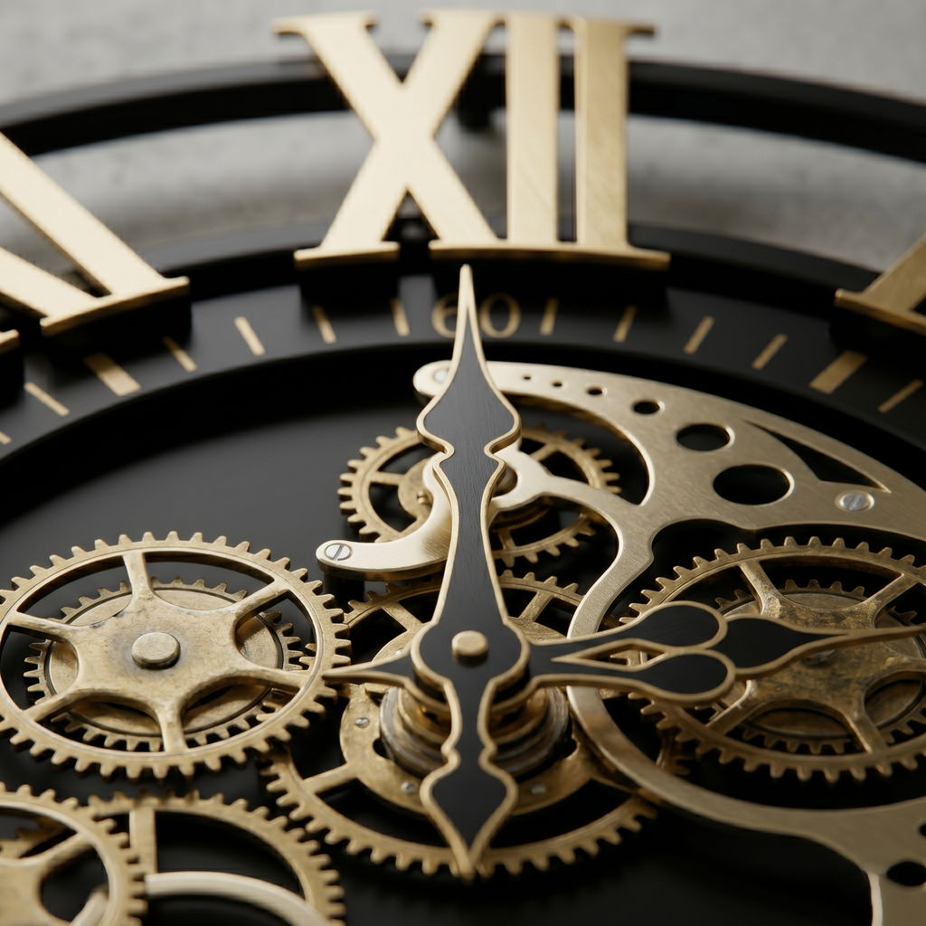 Horloge avec engrenages steampunk