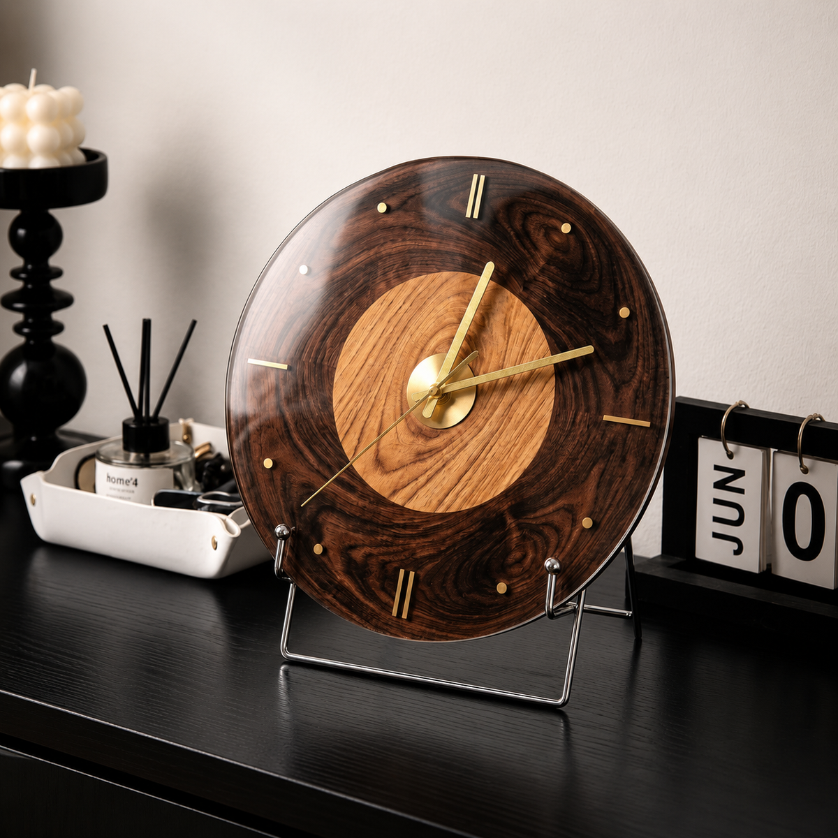 Horloge bois et doré