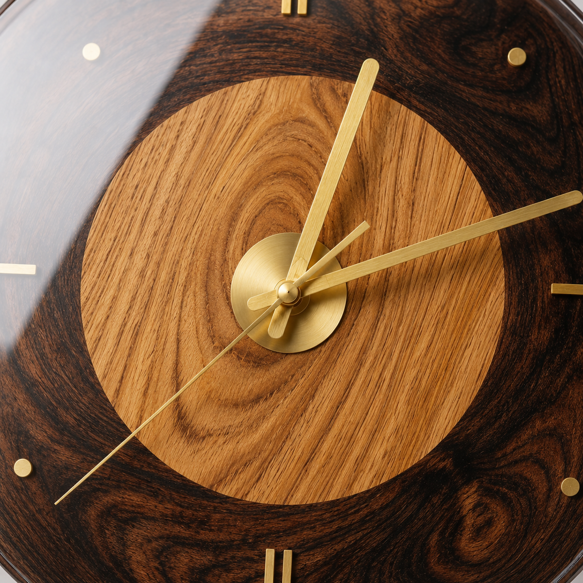 Horloge bois et doré