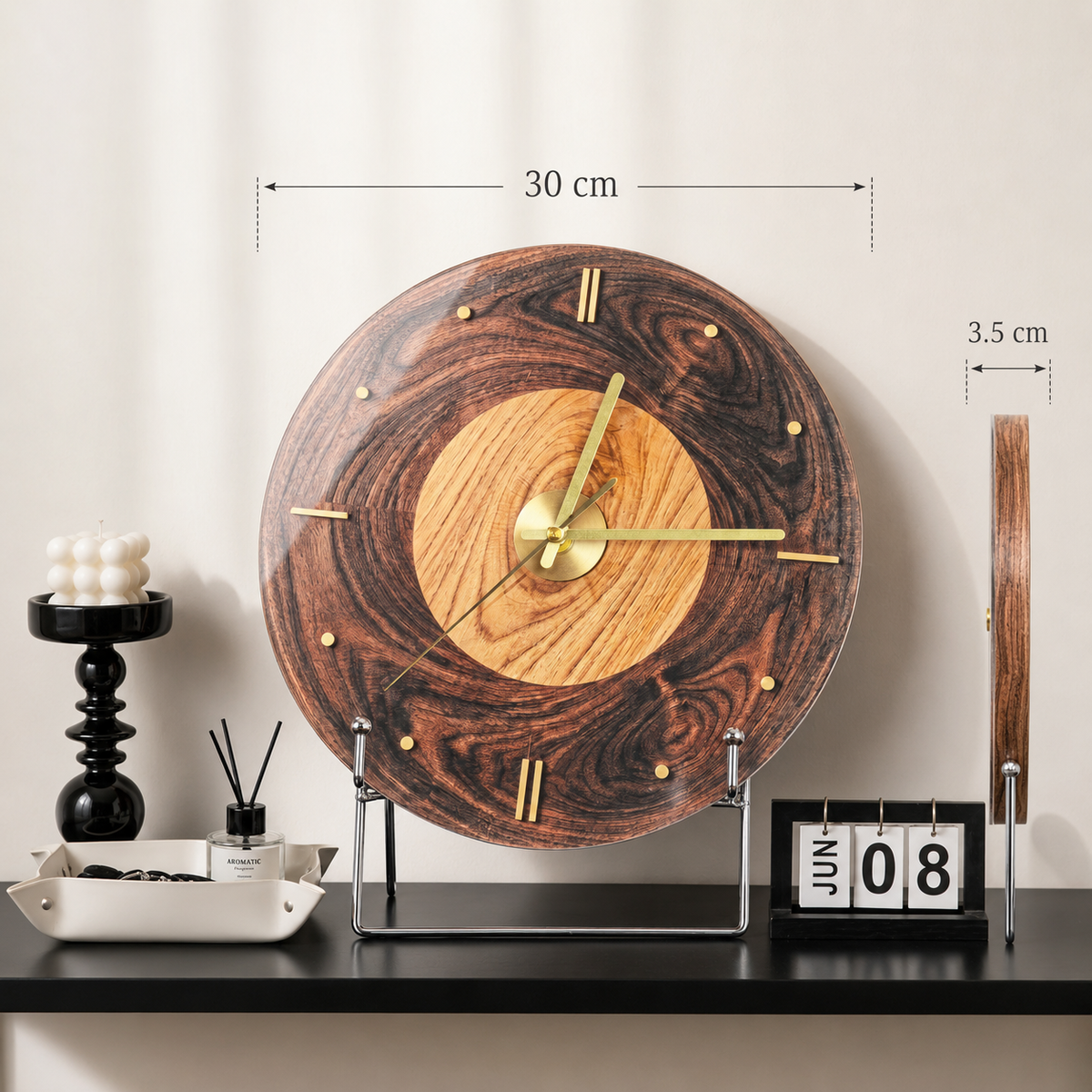 Horloge bois et doré