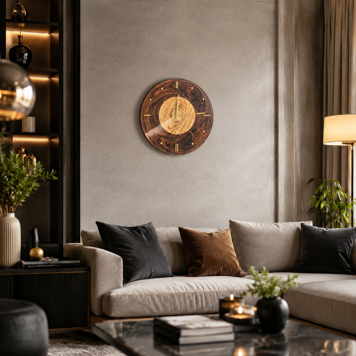 Horloge bois et doré