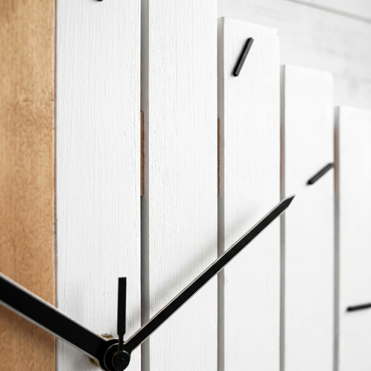 Horloge murale bois scandinave blanc