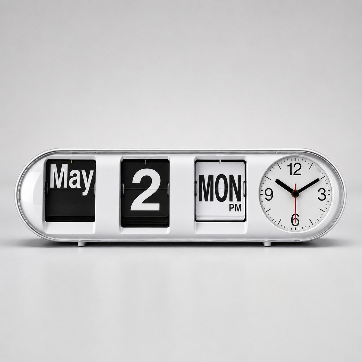 Horloge calendrier avec date jour et heure flip flap