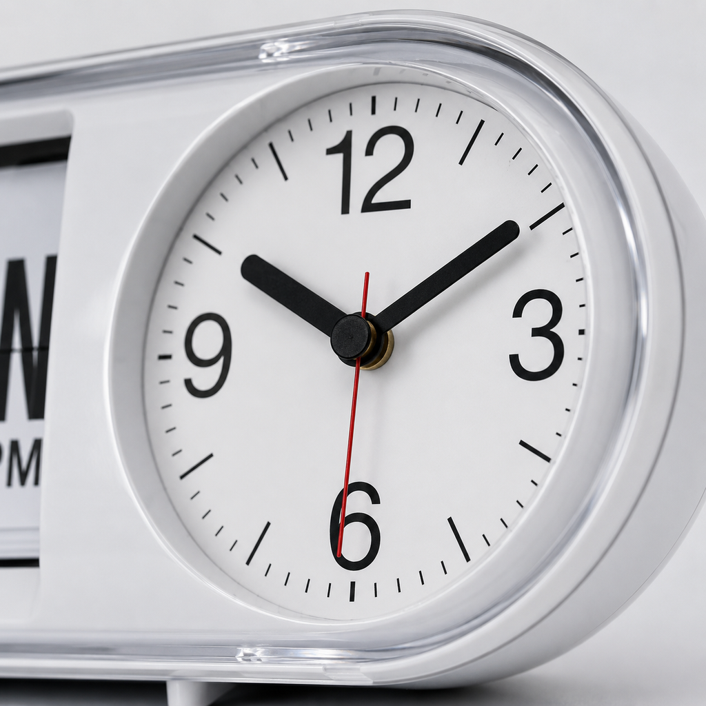 Horloge calendrier avec date jour et heure flip flap