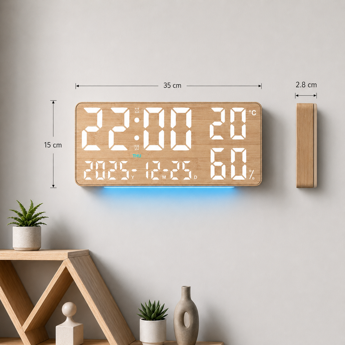 Horloge calendrier numérique