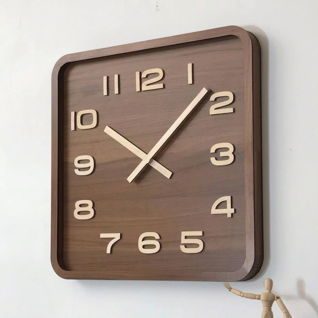 Horloge carrée scandinave