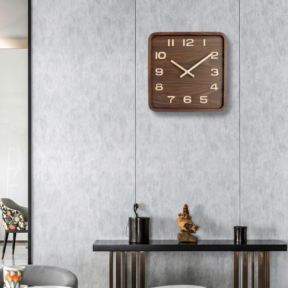 Horloge carrée scandinave