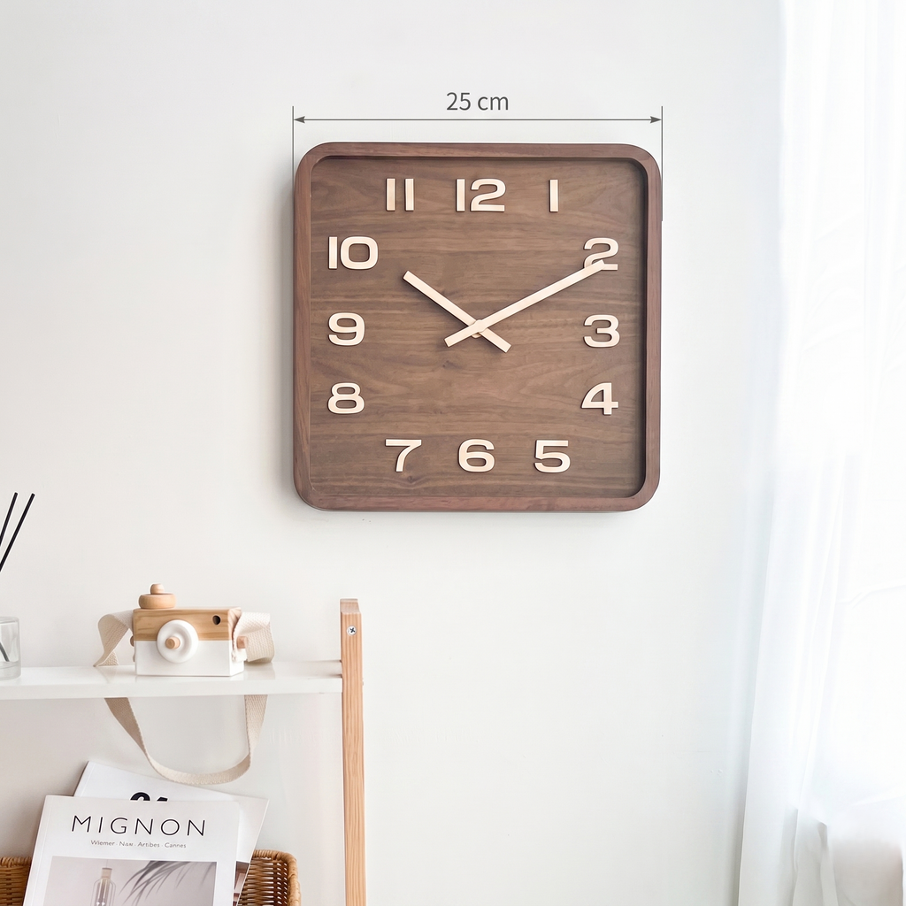 Horloge carrée scandinave