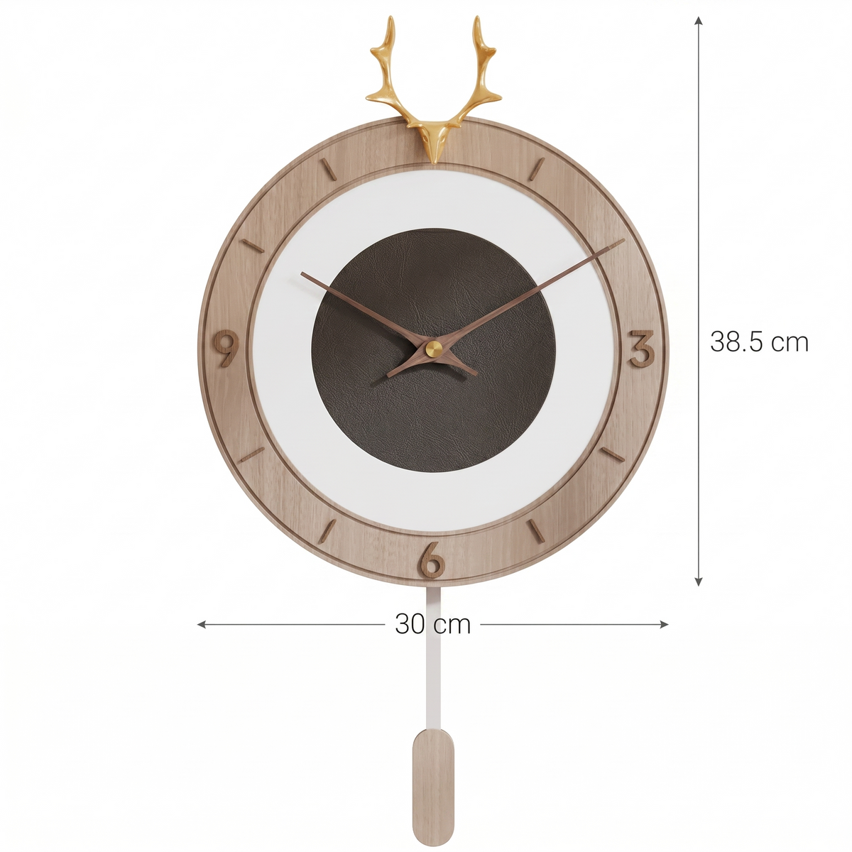 Horloge cerf bois scandinave