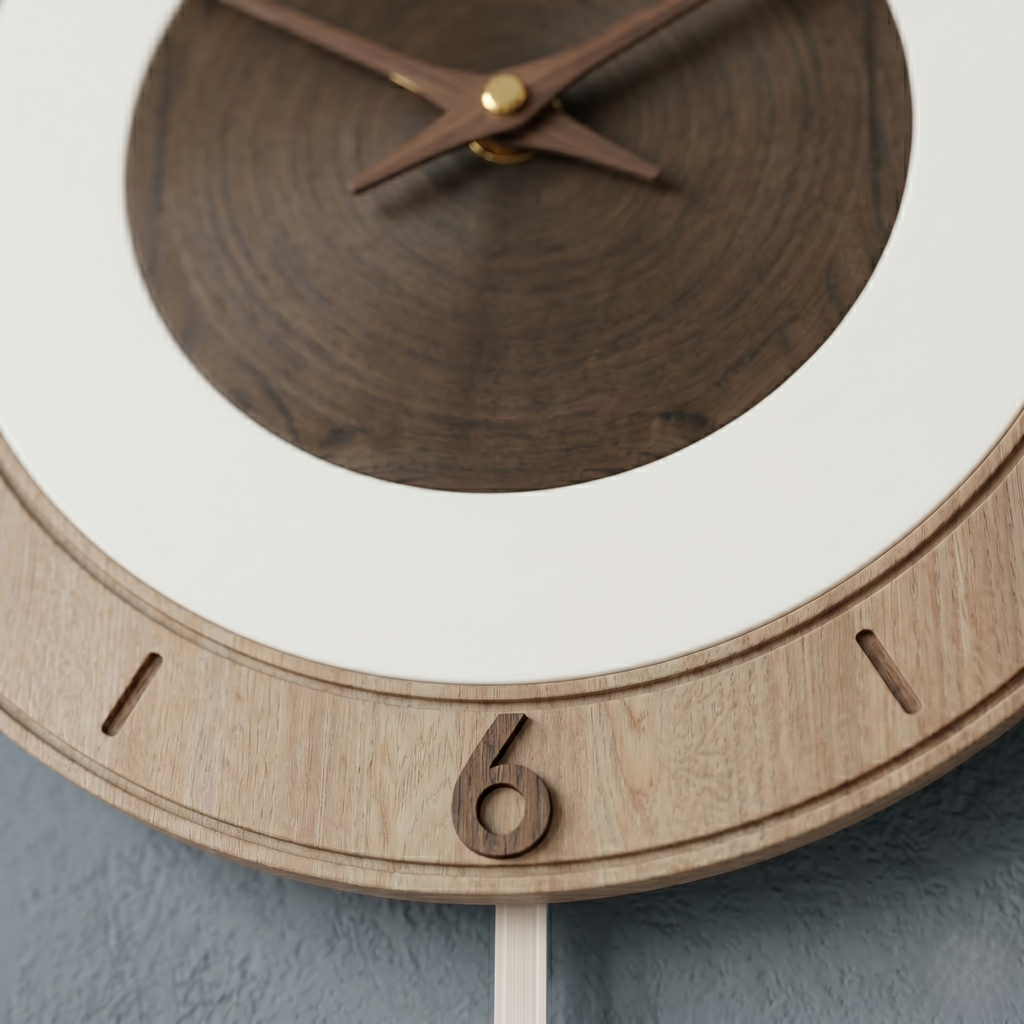 Horloge cerf bois scandinave