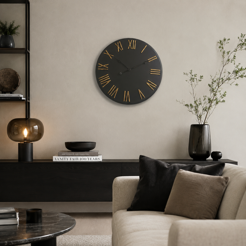 Horloge chiffre doré