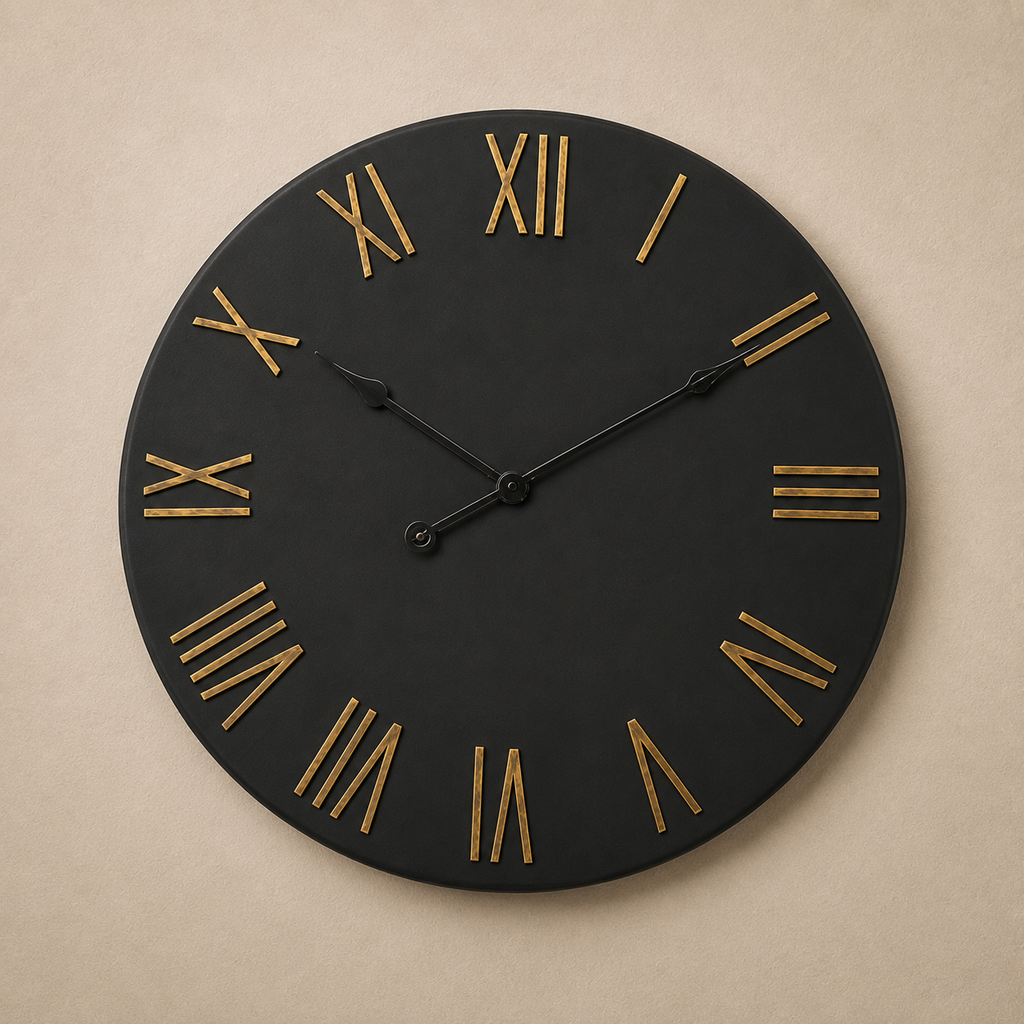 Horloge chiffre doré