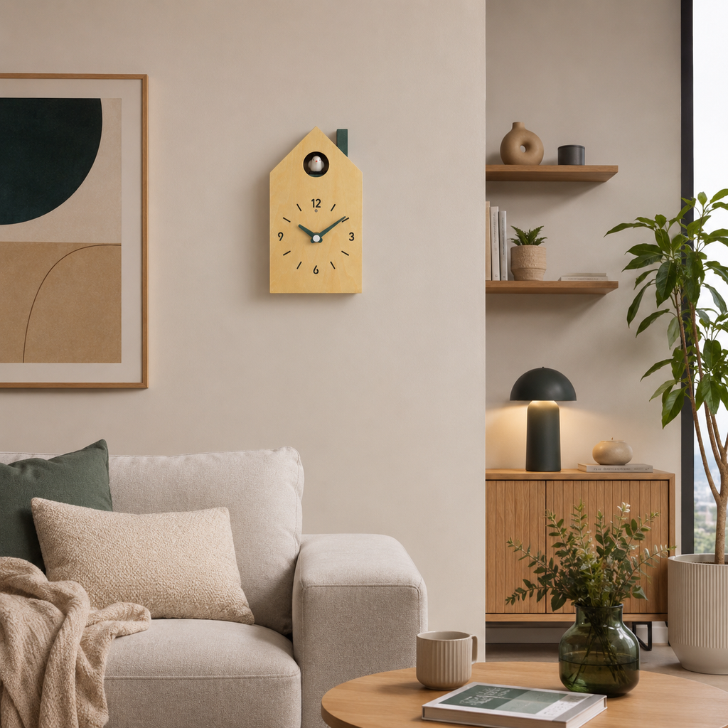 Horloge coucou moderne en bois