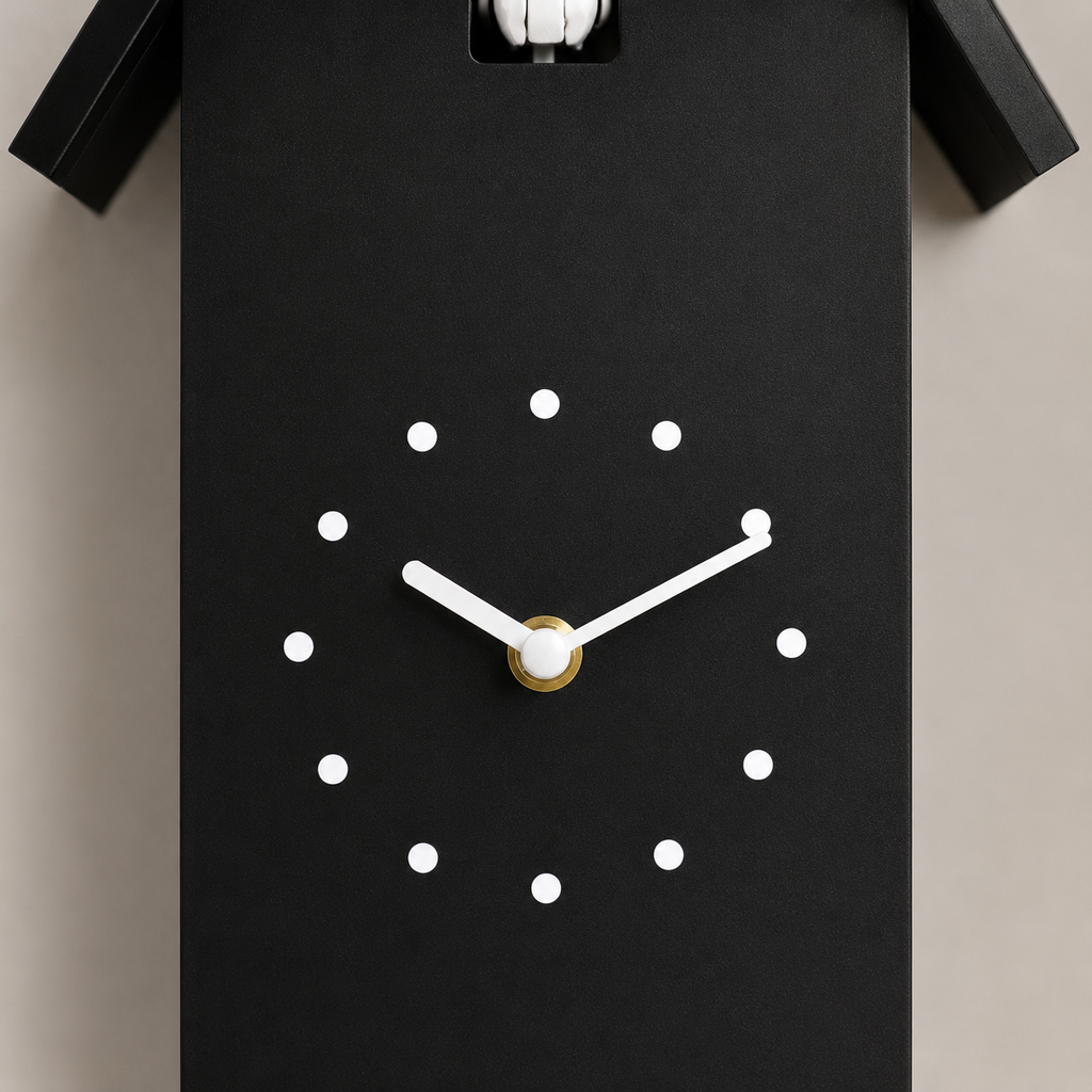 Horloge coucou moderne noire