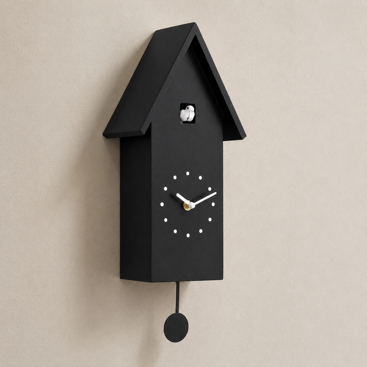 Horloge coucou moderne noire