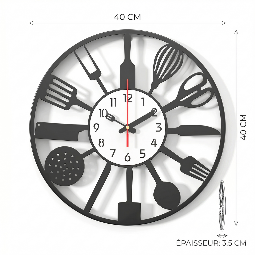 Horloge cuisine originale