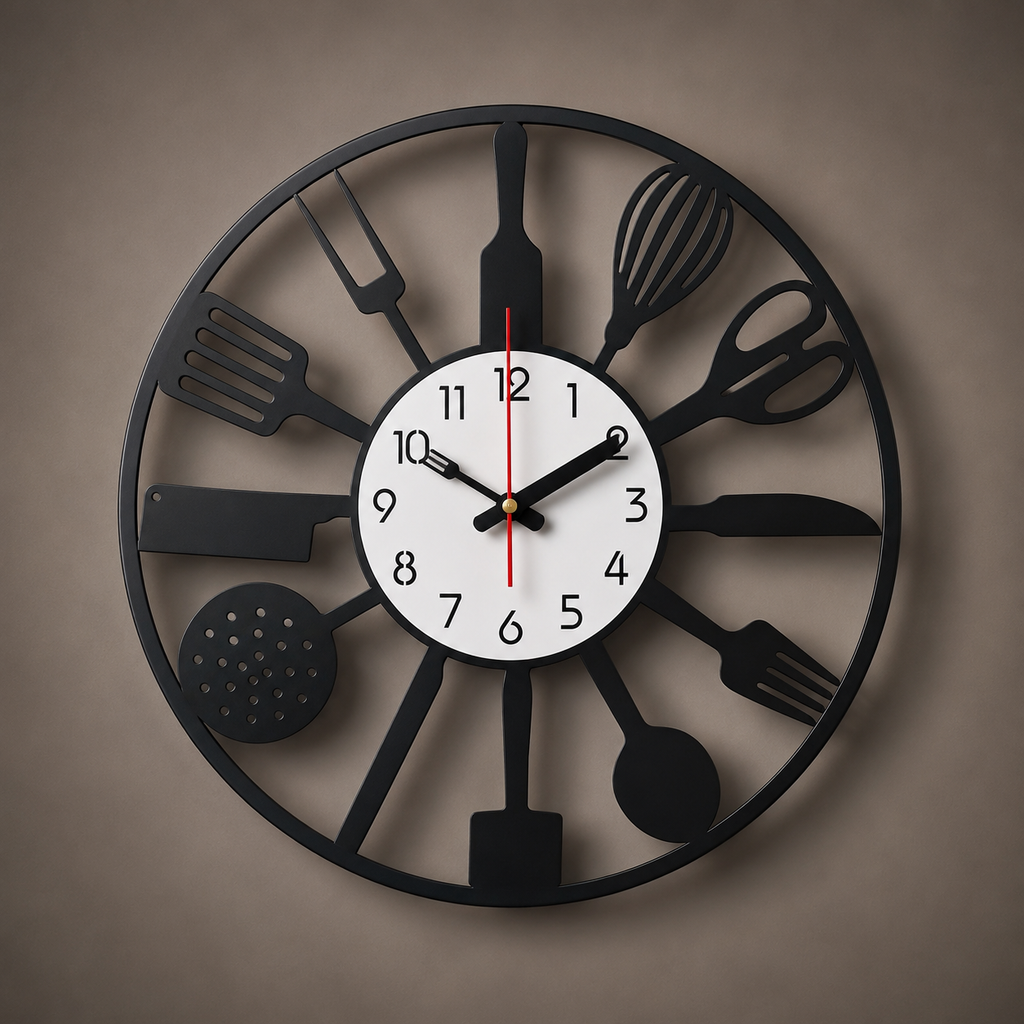Horloge cuisine originale