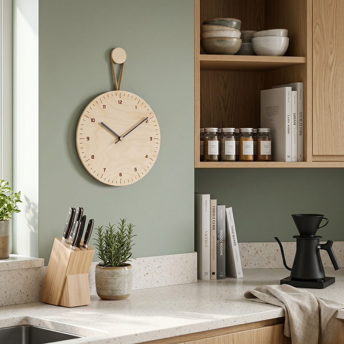 Horloge cuisine scandinave