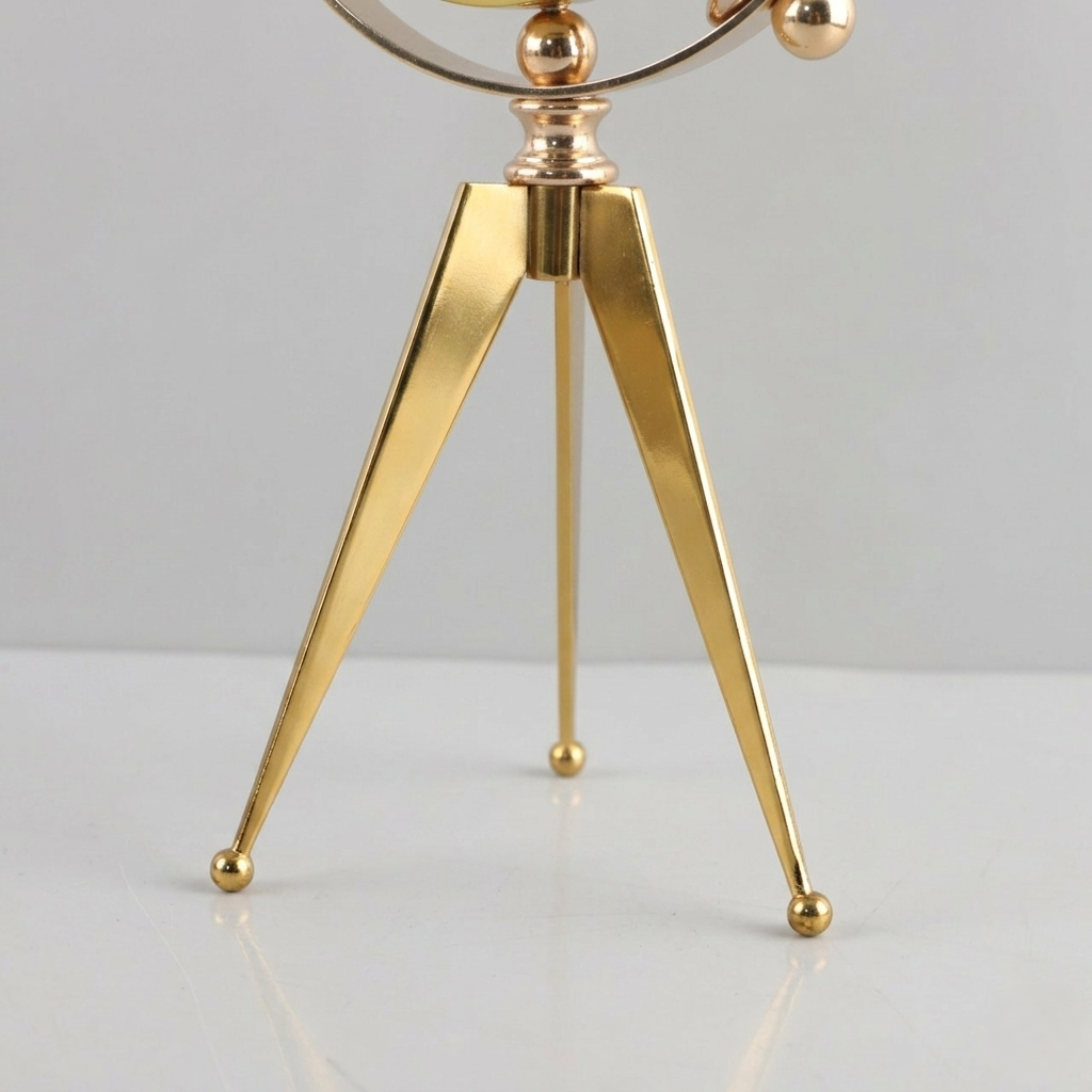 Horloge de bureau nautique dorée
