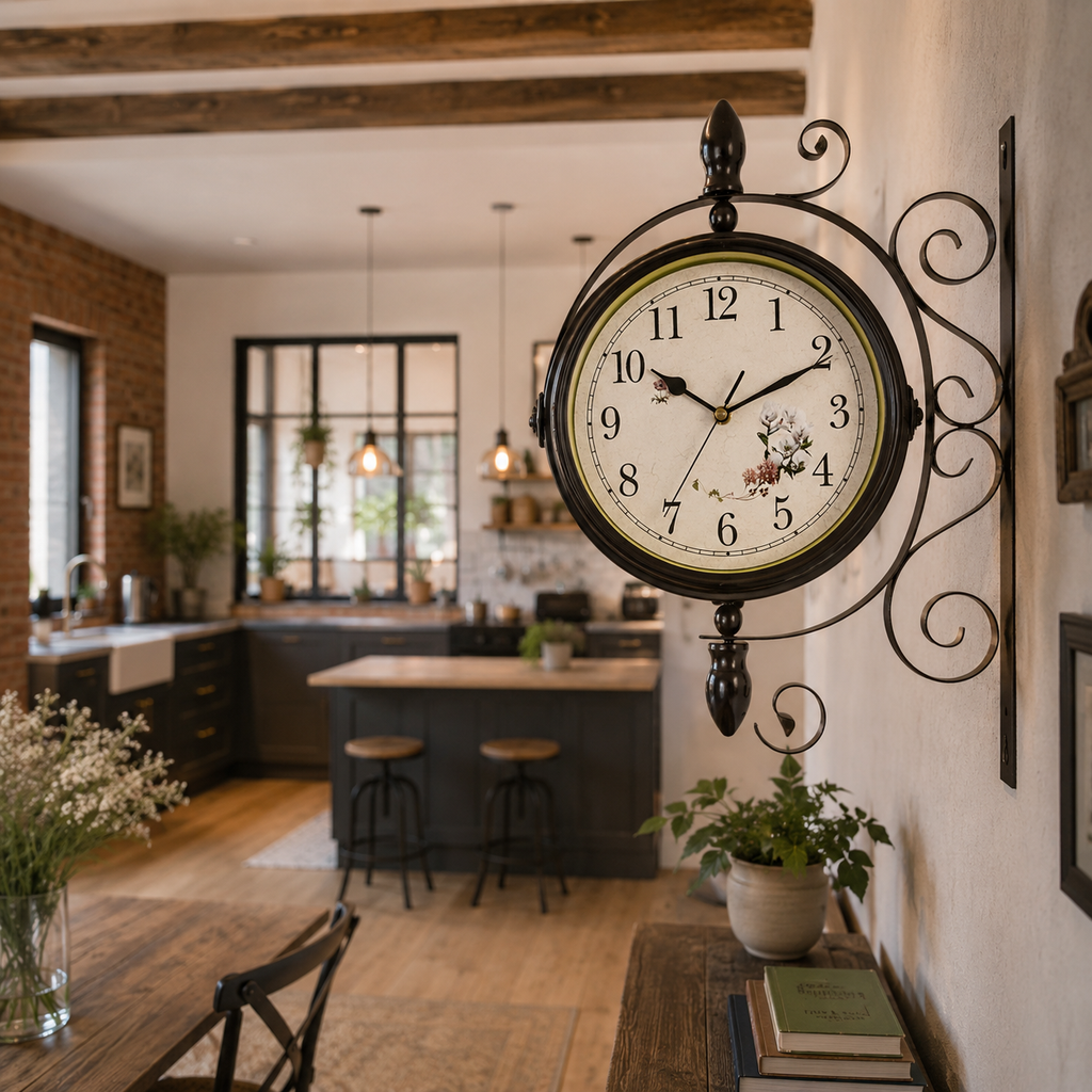 Horloge de gare double face