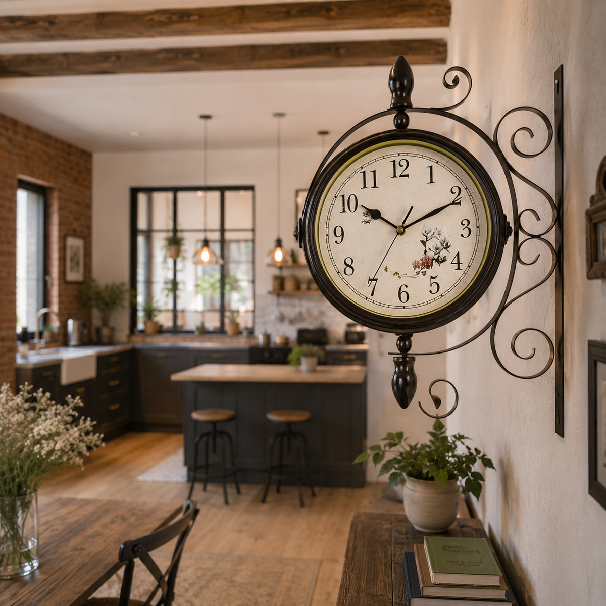 Horloge de gare double face