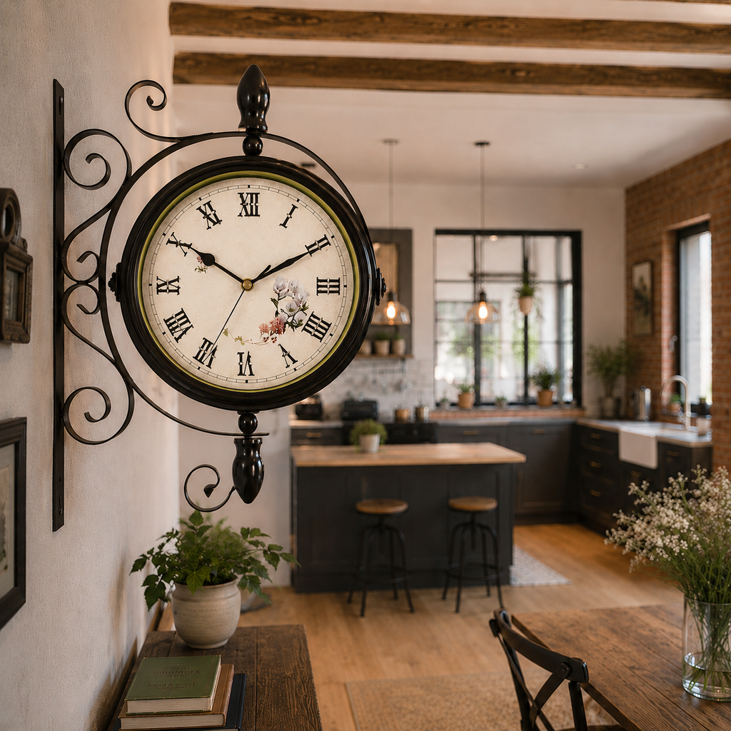 Horloge de gare double face