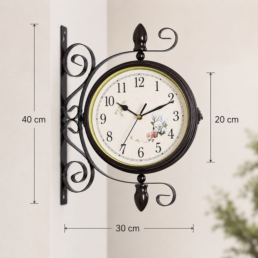 Horloge de gare double face