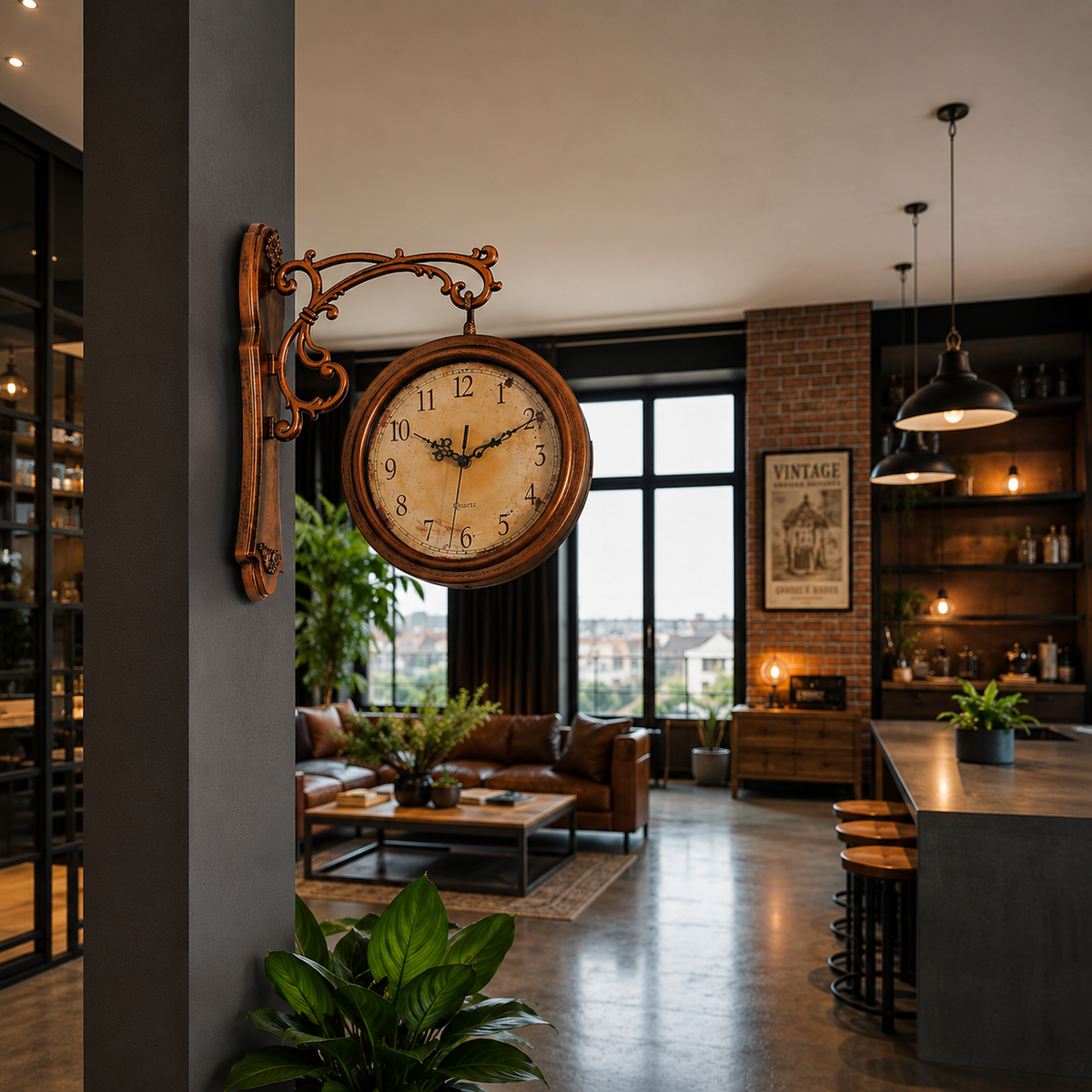 Horloge de gare murale