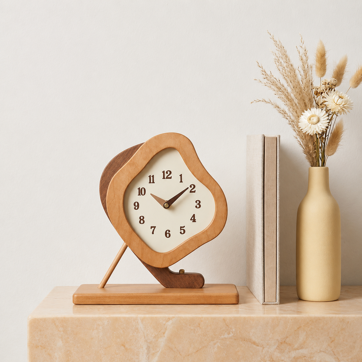Horloge de table bois