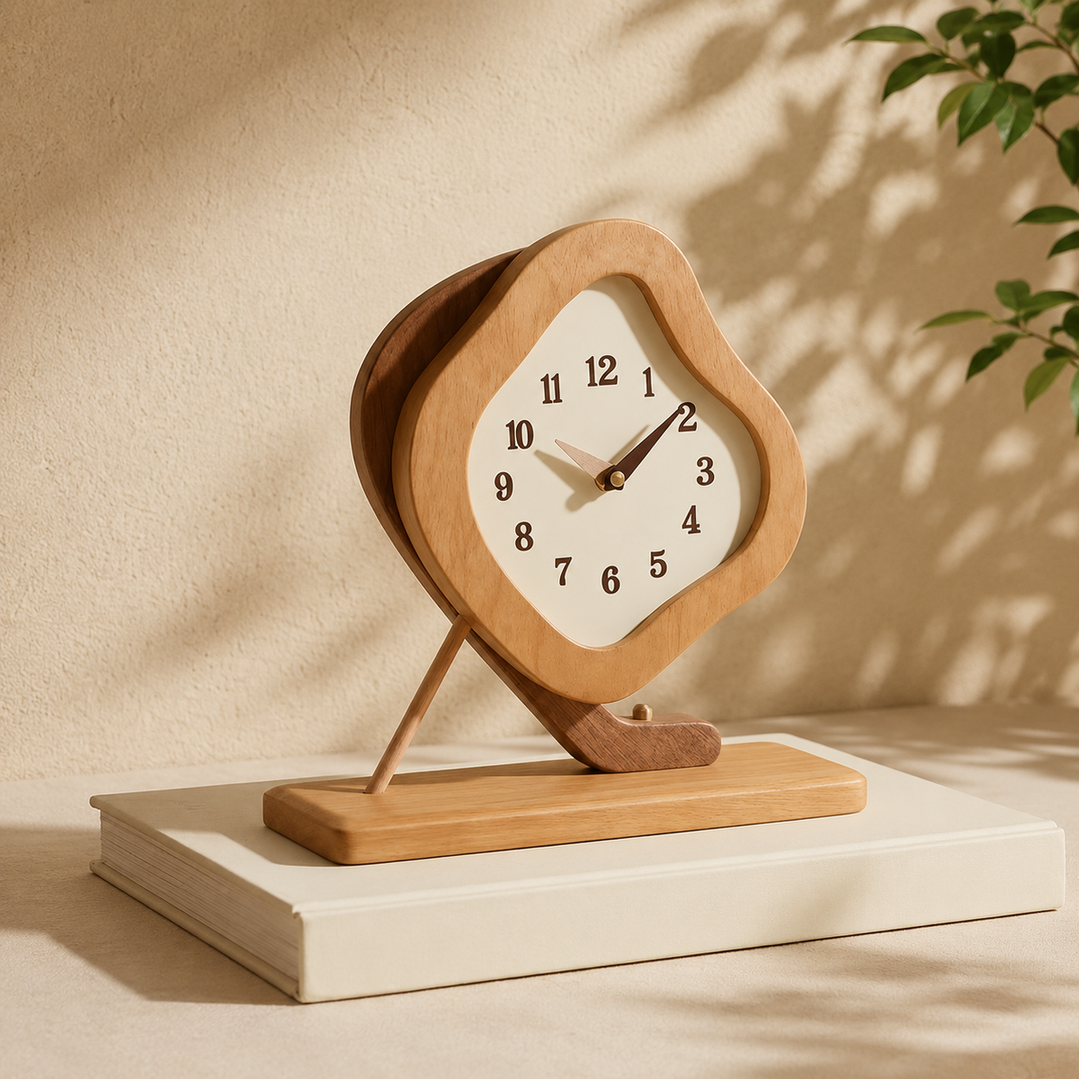 Horloge de table bois