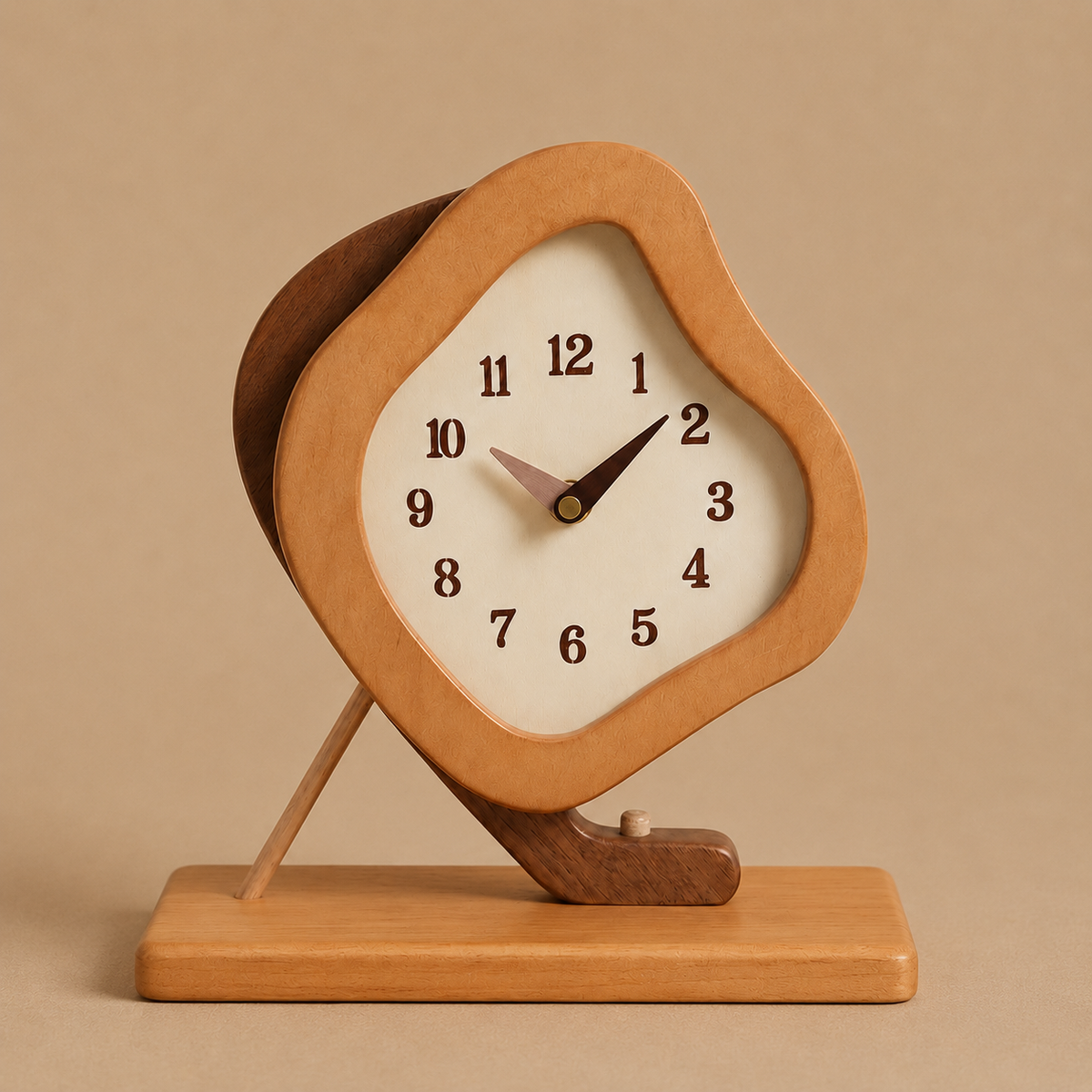 Horloge de table bois