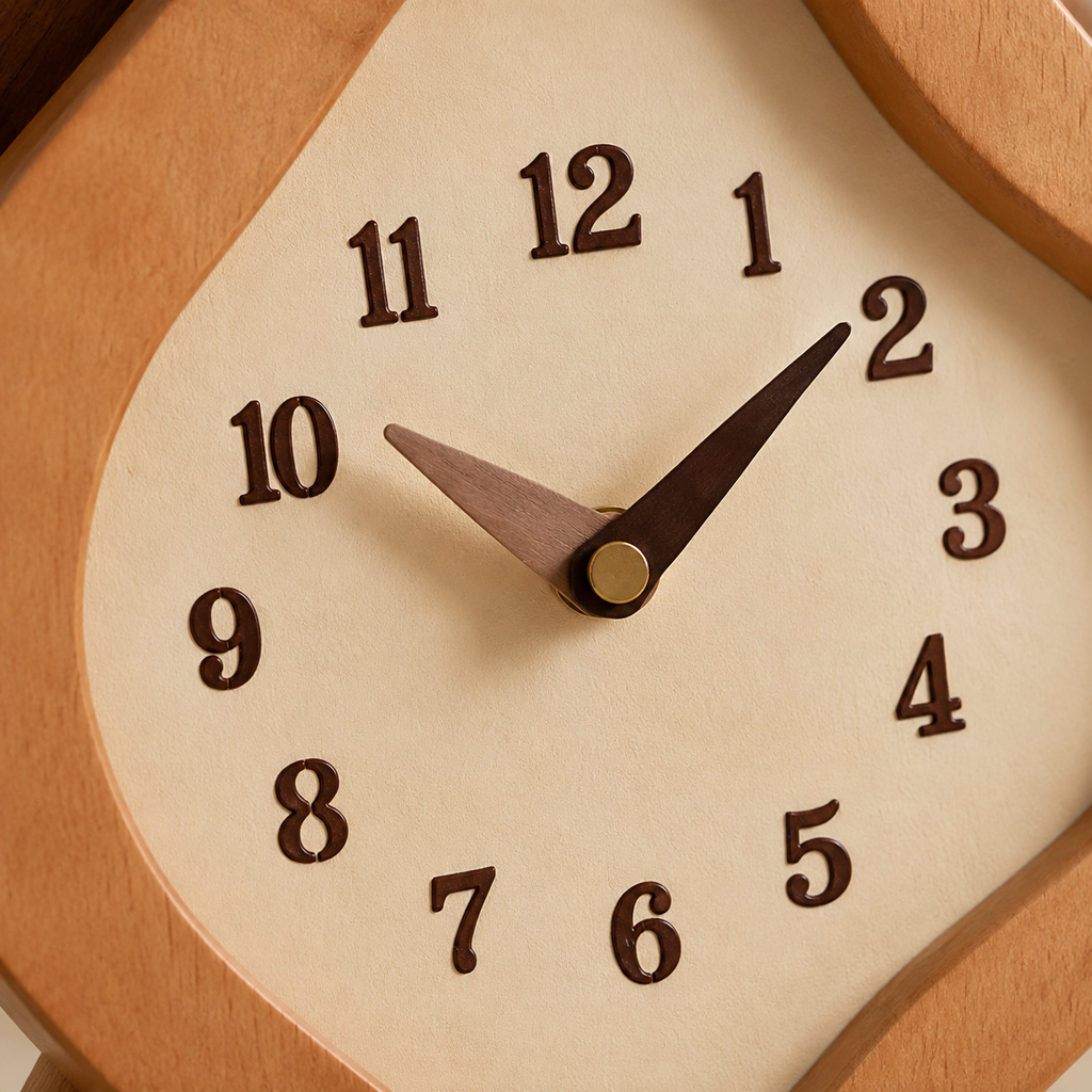 Horloge de table bois