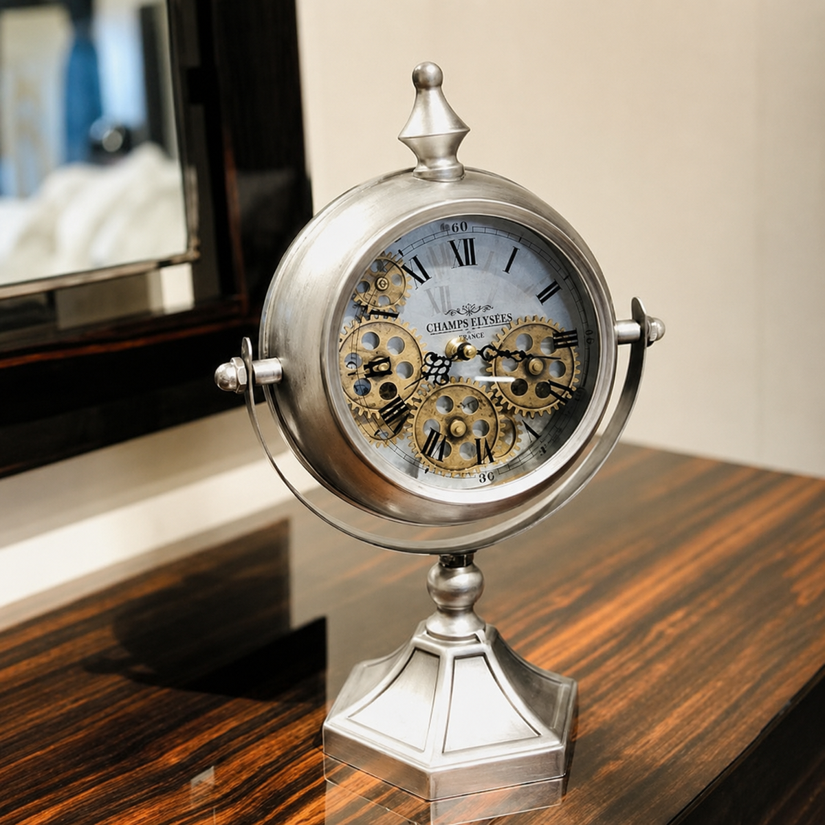 Horloge de table style steampunk luxe