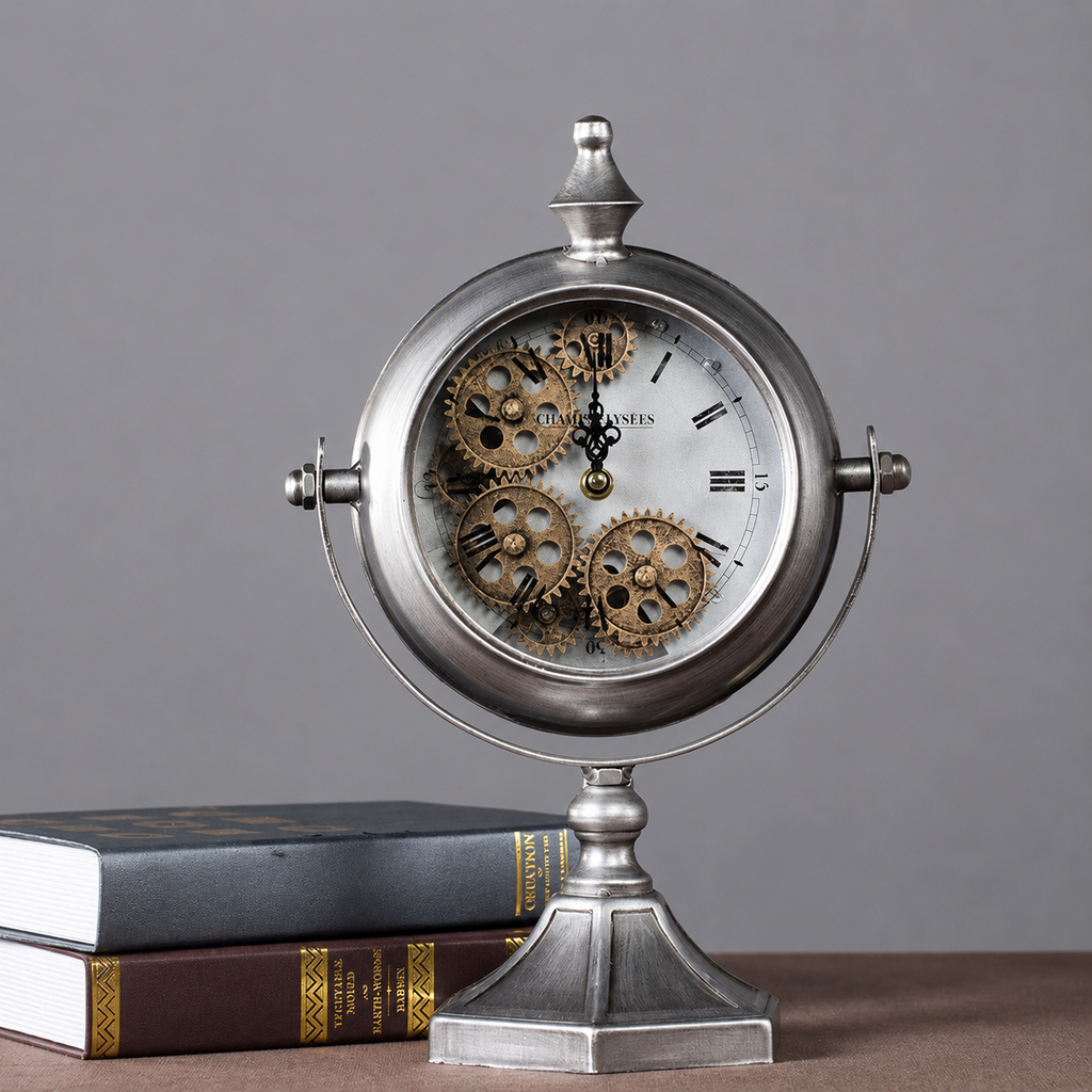 Horloge de table style steampunk luxe