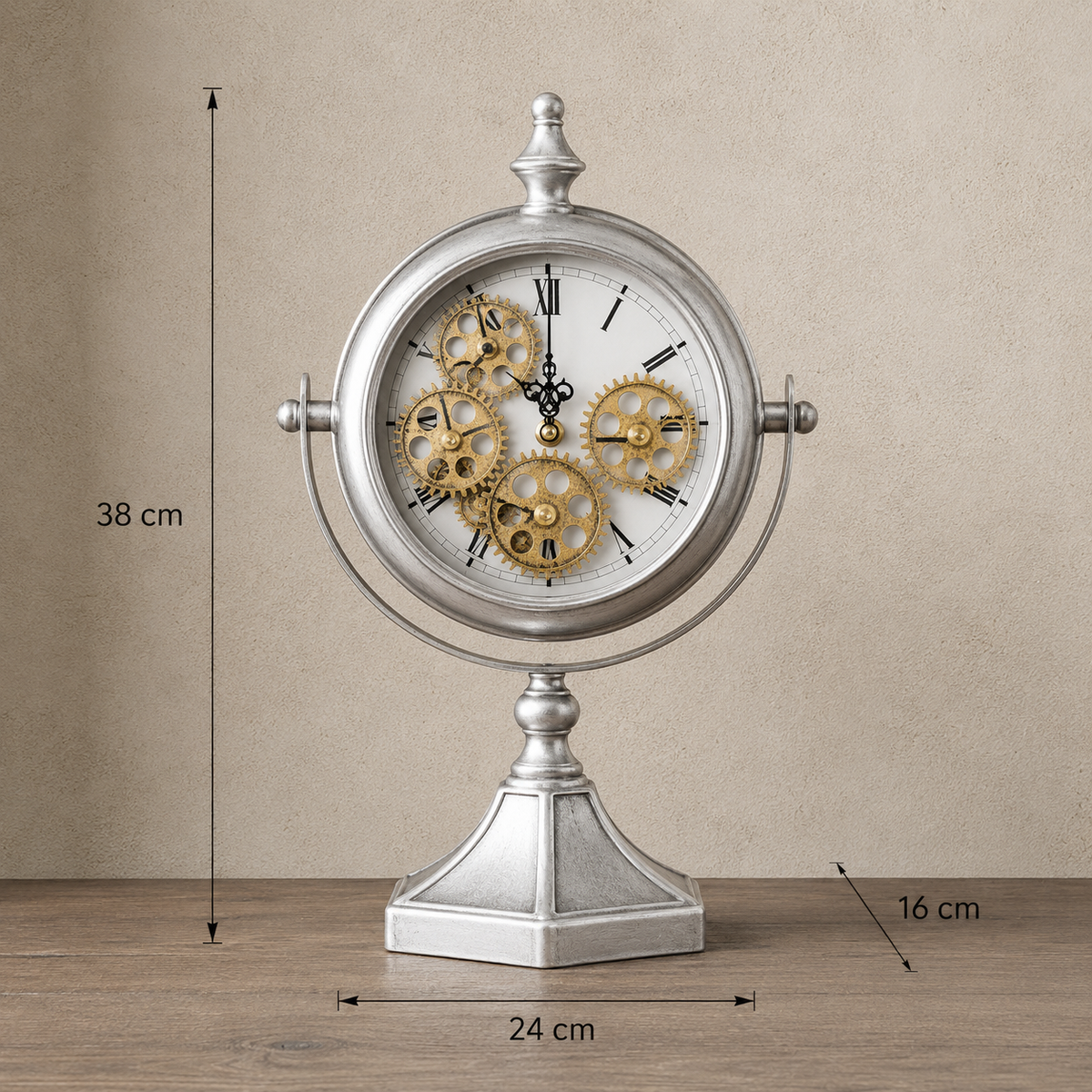 Horloge de table style steampunk luxe