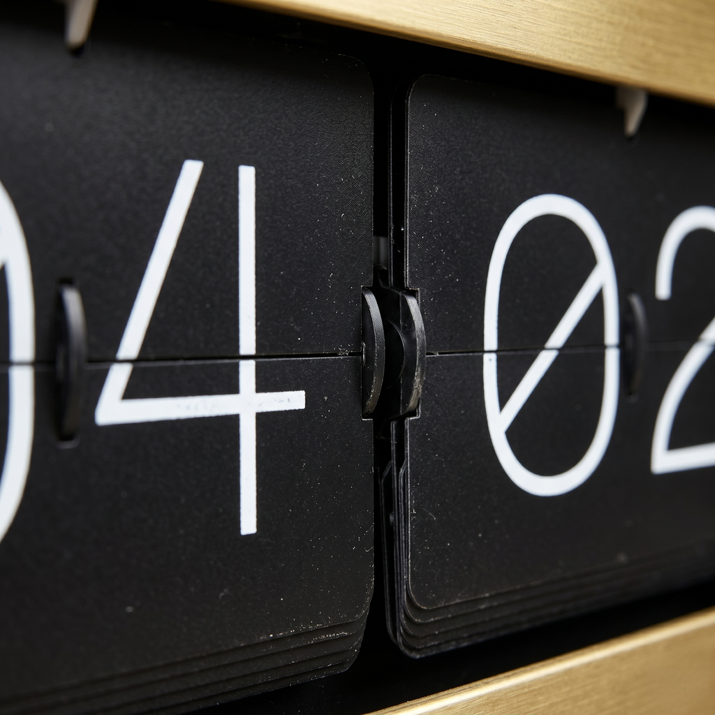 Horloge digital doré
