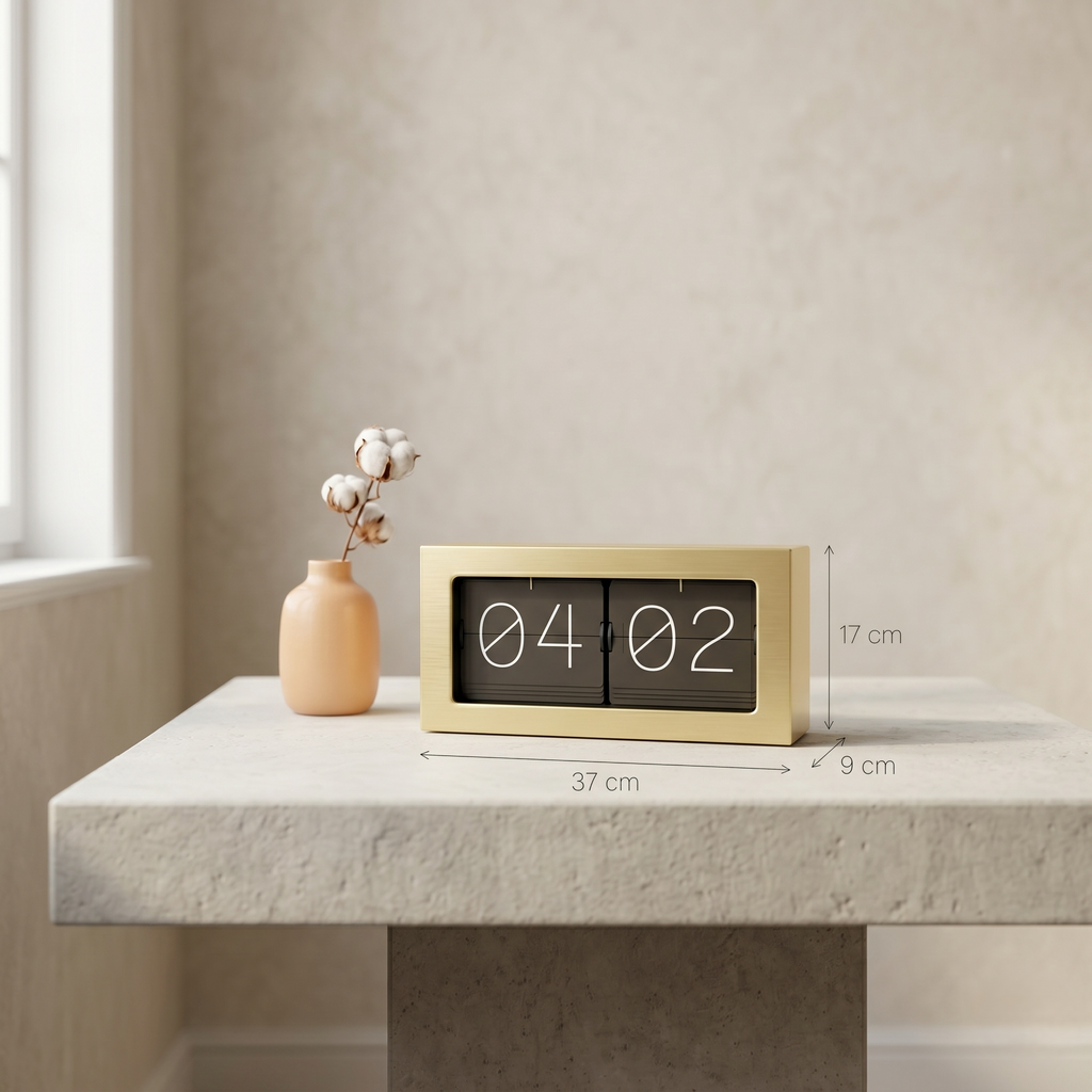 Horloge digital doré