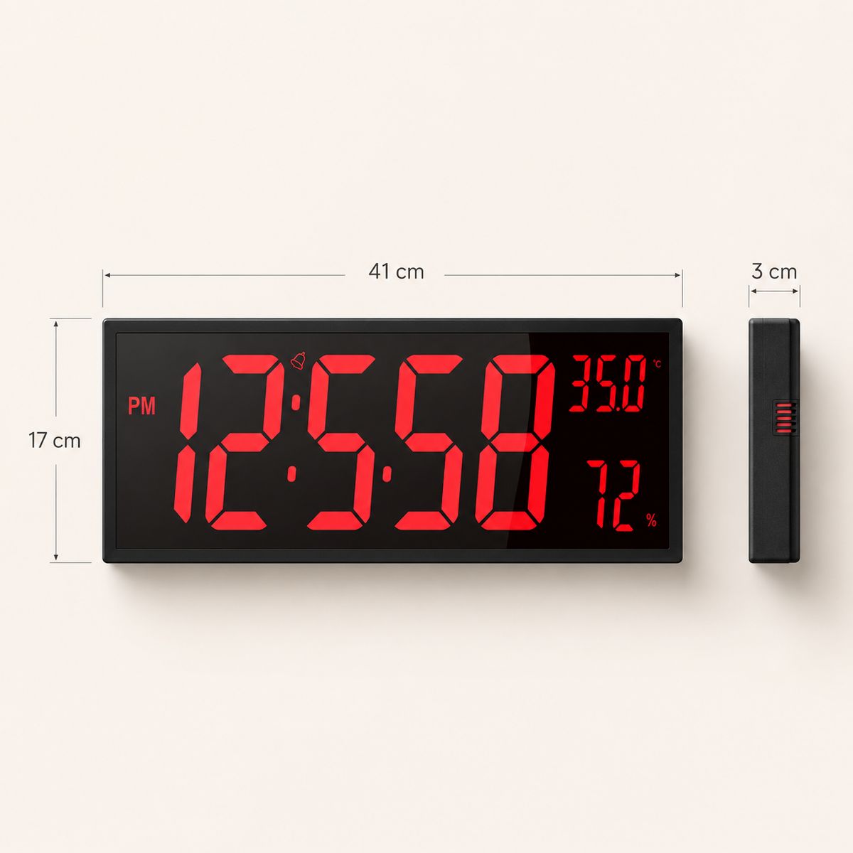 Horloge digitale murale grand format