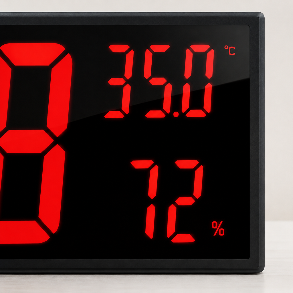 Horloge digitale murale grand format