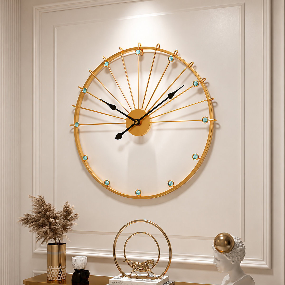Horloge dorée design