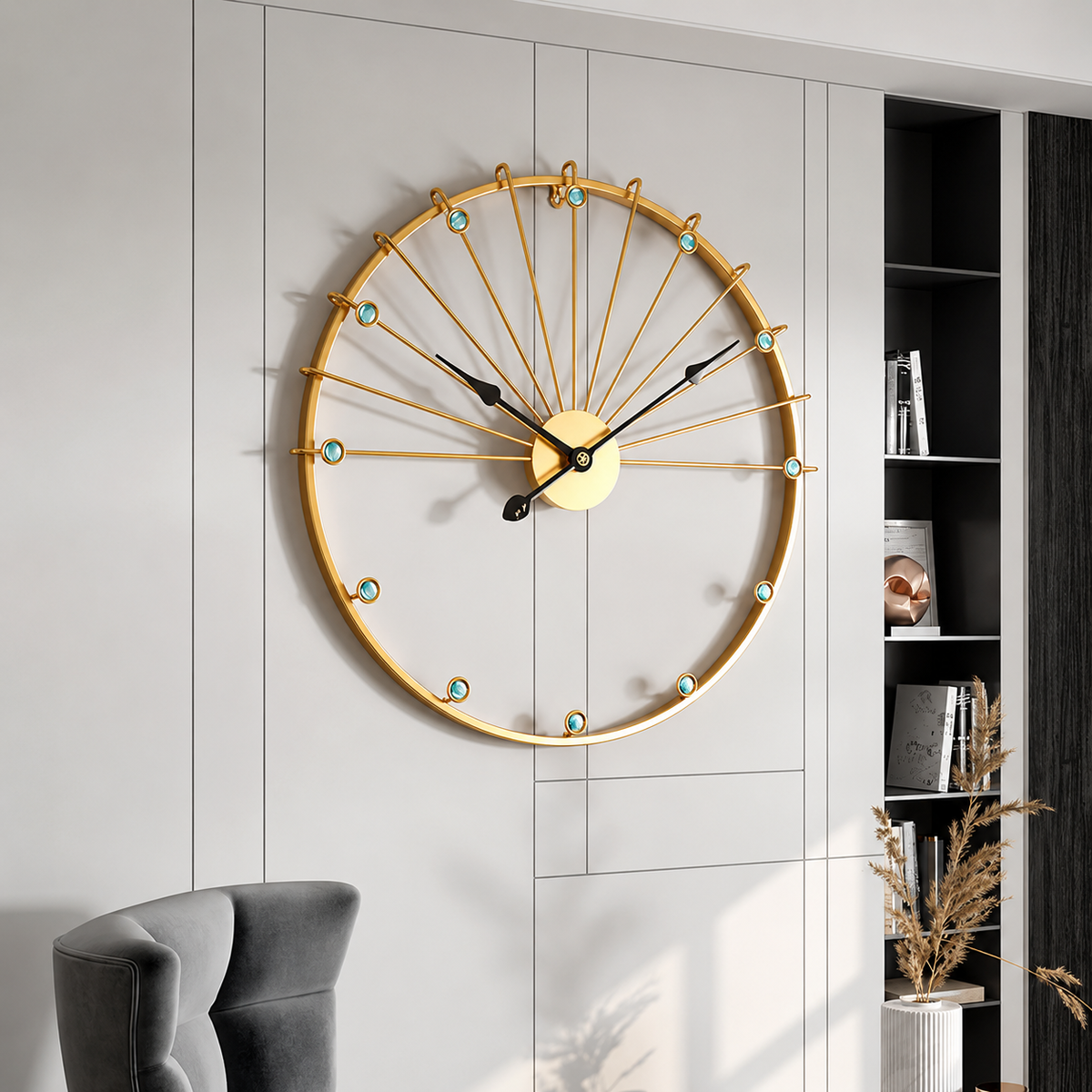 Horloge dorée design