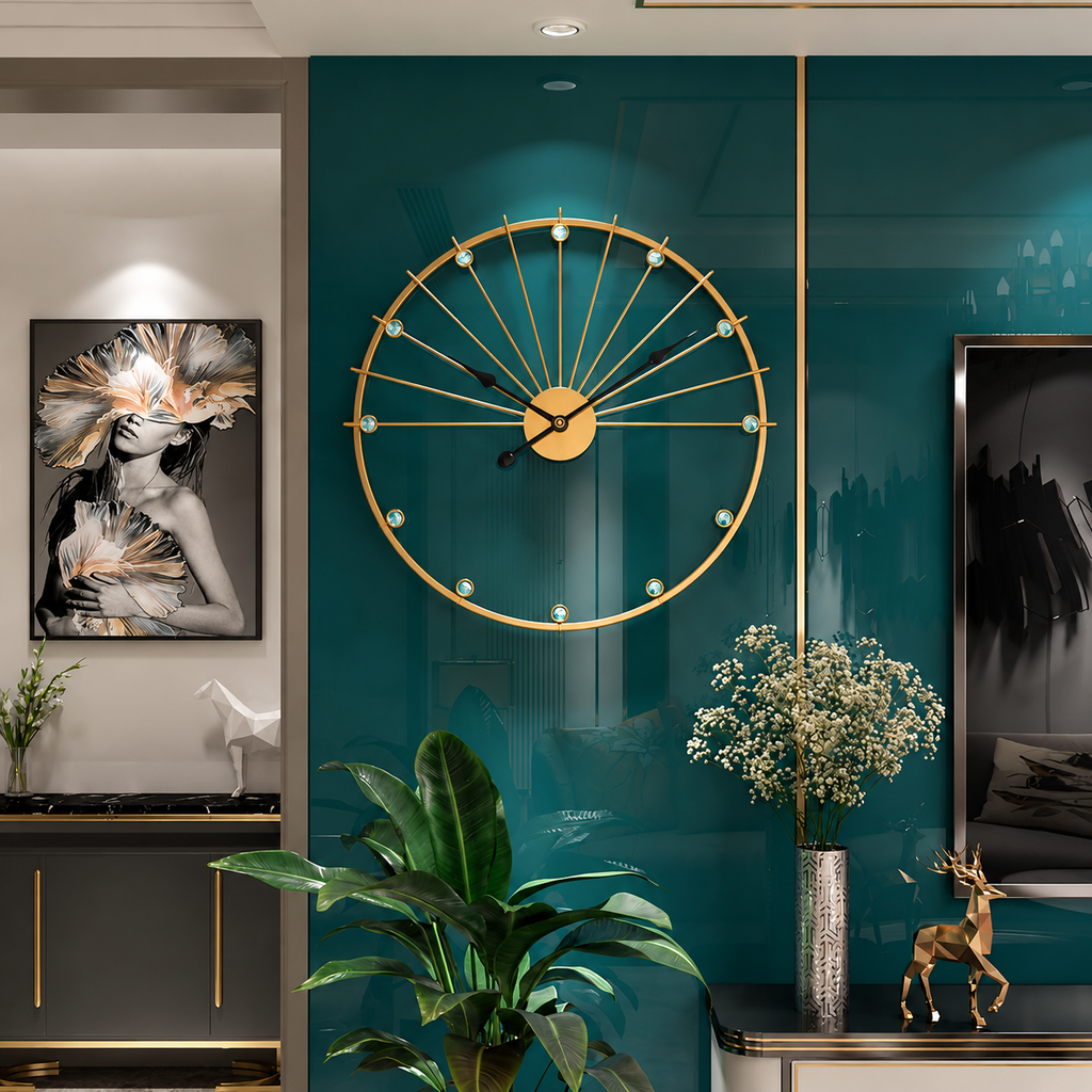 Horloge dorée design