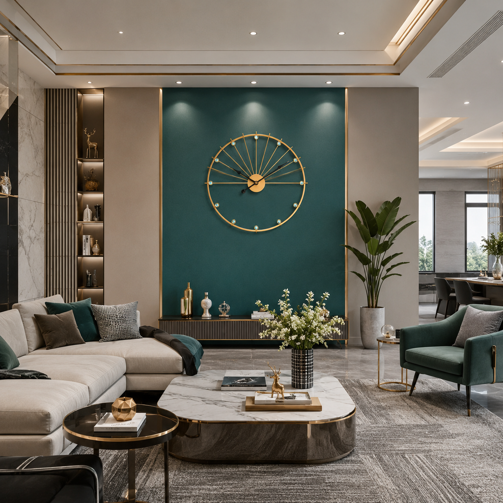 Horloge dorée design