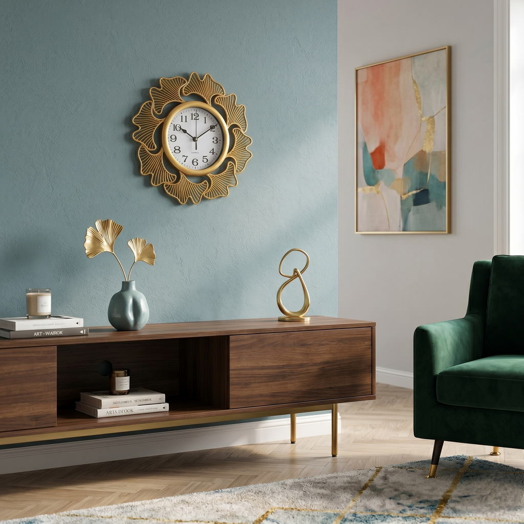 Horloge dorée vintage