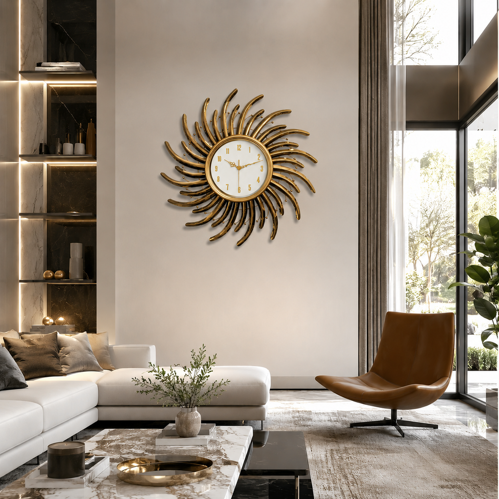 Horloge doré oriental