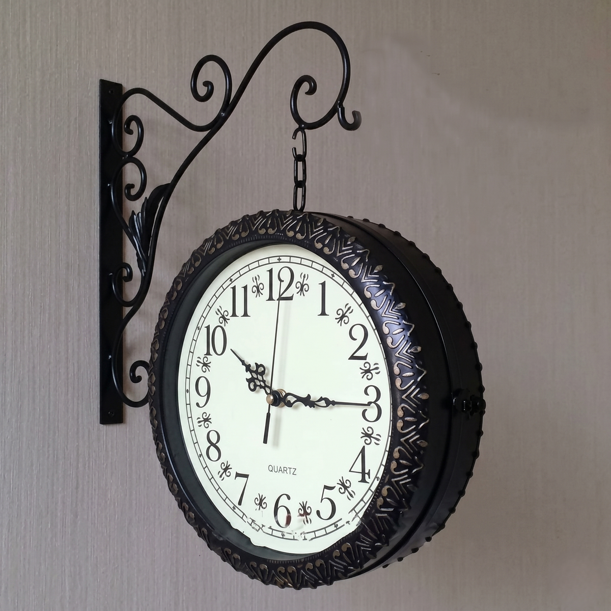 Horloge double face ancienne