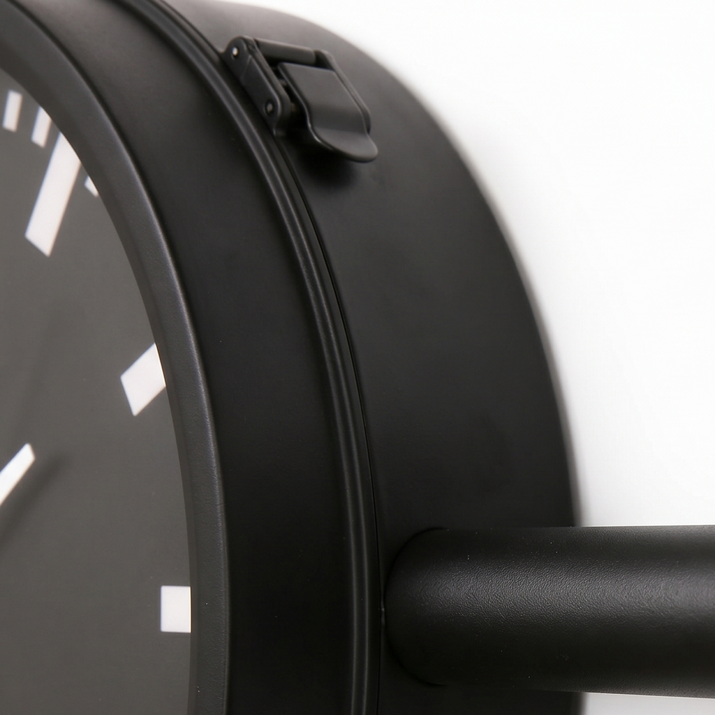 Horloge double face gare minimaliste