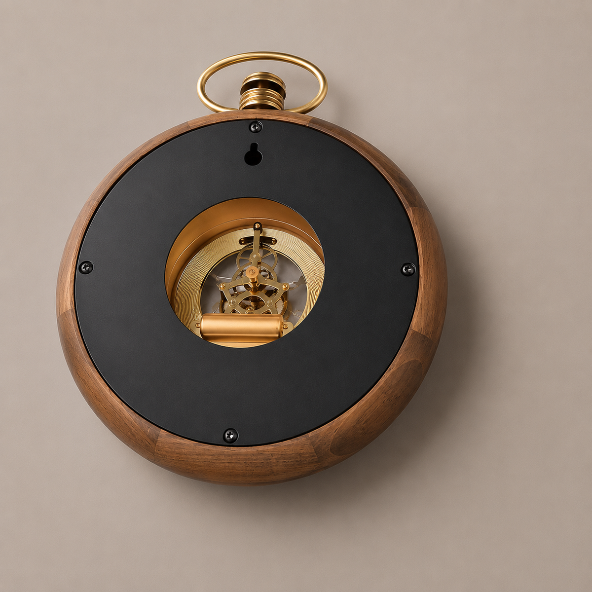 Horloge engrenage bois